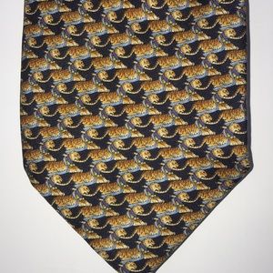 Burberry’s London silk tie- tiger print
